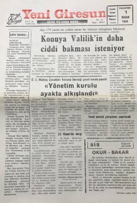 Yeni Giresun Gazetesi 1 Nisan 1996 Giresunspordan Gol Şov5-1 GZ30459 - 1