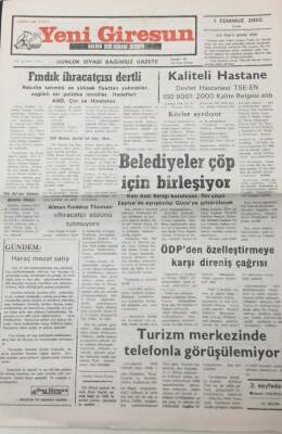 Yeni Giresun Gazetesi 1 Temmuz 2005 Ali Fuat Bakardan Giresunspora Veda GZ25685 - 1