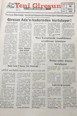 Yeni Giresun Gazetesi 10 Aralık 1992 Giresun Adası Kaderinden Kurtuluyor GZ30240 - 1