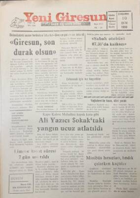 Yeni Giresun Gazetesi 10 Ekim 1990 Kapu Kahve Mahallesi Kapalı Kutu Gibi GZ25699 - 1