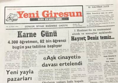 Yeni Giresun Gazetesi 10 Haziran 2005 BTPŞahlanışımız Engellenemez GZ30290 - 1