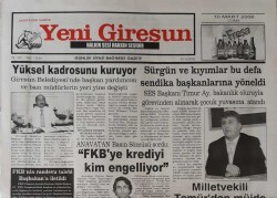Yeni Giresun Gazetesi 10 Mart 2006-Valinin Talebiyle Eğribel Tünelle Geçilecek GZ45766 - 1
