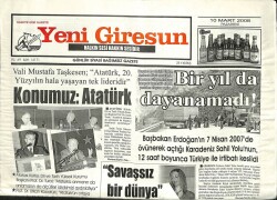 Yeni Giresun Gazetesi 10 Mart 2008 - Bir Yıl Daha Dayanamadı GZ101948 - 1