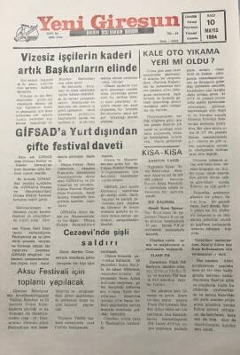 Yeni Giresun Gazetesi 10 Mayıs 1994 Kale Oto Yıkama Yeri Mi Oldu GZ30164 - 1