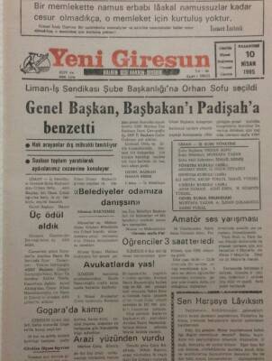 Yeni Giresun Gazetesi 10 Nisan 1995 - Avukatlarda Yas GZ34630 - 1