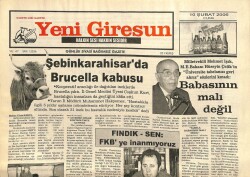 Yeni Giresun Gazetesi 10 Şubat 2006 - Brucella Kabusu GZ101729 - 2