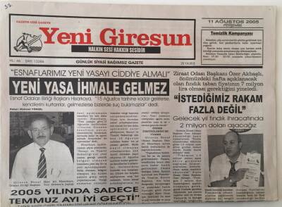 Yeni Giresun Gazetesi 11 Ağustos 2005 - Yeni Yasa İhmale Gelmez GZ28762 - 1