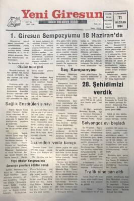 Yeni Giresun Gazetesi 11 Haziran 1994 Salyangoz Avı Başladı GZ25966 - 1