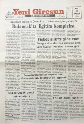 Yeni Giresun Gazetesi 11 Haziran 1996 Karadenizde Dağ Ve Yayla Turizmi GZ30521 - 1