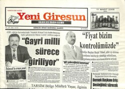 Yeni Giresun Gazetesi 11 Mart 2008 - Gayri Milli Sürece Giriliyor GZ101947 - 2