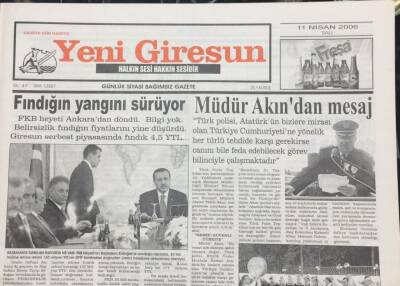 Yeni Giresun Gazetesi 11 Nisan 2006 Baykal Geliyor GZ30912 - 1