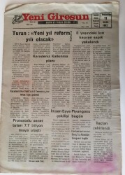 Yeni Giresun Gazetesi - 11 Ocak 1992 - Karadeniz Kalkınma Planı ... GZ43851 - 2