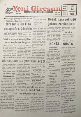 Yeni Giresun Gazetesi 12 Haziran 1990Bozuk Para Yokluğu Jetonu Zamlandırdı GZ30072 - 1