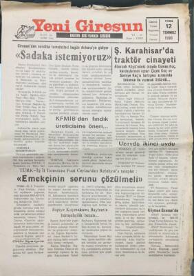 Yeni Giresun Gazetesi 12 Temmuz 1996- Giresunda Streetball Fırtınası GZ14021 - 1