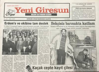 Yeni Giresun Gazetesi 13 Aralık 2005 Giresun Limanı Hareketlendi GZ30177 - 1