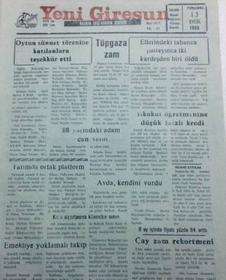Yeni Giresun Gazetesi 13 Eylül 1990 - Avda Kendini Vurdu GZ41686 - 1