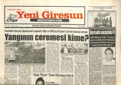 Yeni Giresun Gazetesi 14 Kasım 2006 - Borsada Pazarlık GZ101844 - 1