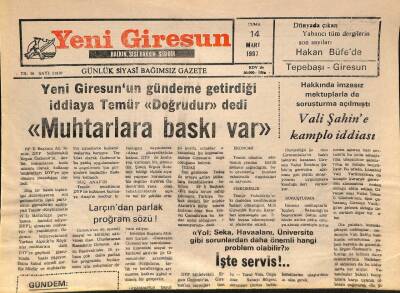 Yeni Giresun Gazetesi 14 Mart 1997 - Giresun Lisesi Samsunda Şampiyon GZ77944 - 1