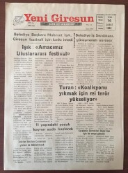 Yeni Giresun Gazetesi 14 Şubat 1992- Karadeniz Dernekleri Doğal Gaz İçin Bir Araya Geldi GZ10225 - 2
