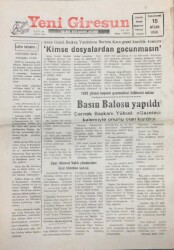 Yeni Giresun Gazetesi 15 Nisan 1996- Basın Balosu Yapıldı GZ14025 - 2