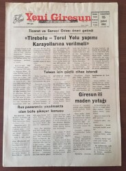 Yeni Giresun Gazetesi 15 Şubat 1992- Telefon İçi Güçlü Cihaz İstendi GZ10227 - 1