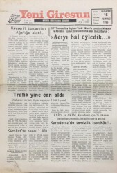 Yeni Giresun Gazetesi 15 Temmuz 1996- Karadenizde Temizlik Harekatı GZ14018 - 1