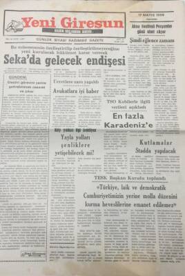 Yeni Giresun Gazetesi 17 Mayıs 1999 Yat Rallisi Hazırlıkları Başladı GZ25674 - 1