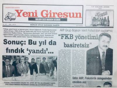 Yeni Giresun Gazetesi 17 Ocak 2006 - FKB Yönetimi Basiretsiz GZ41670 - 1
