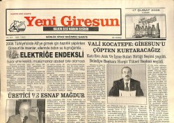 Yeni Giresun Gazetesi 17 Şubat 2006 - Üretici Ve Esnaf Mağdur GZ101725 - 2
