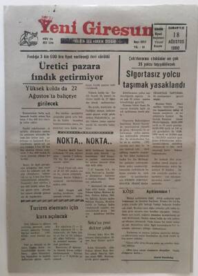 Yeni Giresun Gazetesi 18 Ağustos 1990 - Üretici Pazara Fındık Getirmiyor GZ31131 - 1