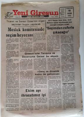 Yeni Giresun Gazetesi 18 Kasım 1995 - Almanyada Giresunlular Tanışma Ve Dayanışma Gecesi Bu Akşam GZ28707 - 1