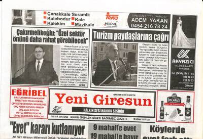 Yeni Giresun Gazetesi 18 Nisan 2017 - Tirebolu Bahar Kupası Futbol Turnuvası Bugün Başlayacak GZ90958 - 1