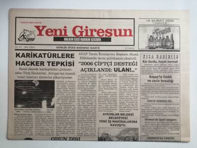 Yeni Giresun Gazetesi 18 Şubat 2006-2006 Çiftçi Desteği Açıklandı-GZ14483 - 1