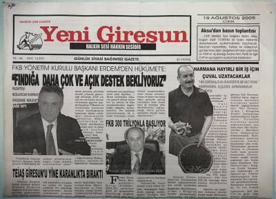 Yeni Giresun Gazetesi 19 Ağustos 2005 Şehit Üsteğmen Bahatın Ailesine Ziyaret -GZ44317 - 1
