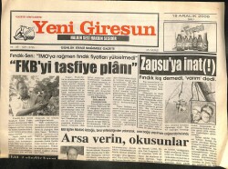 Yeni Giresun Gazetesi 19 Aralık 2006 - FKByi Tasfiye Planı GZ101966 - 1