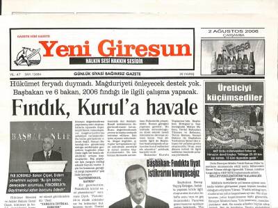 Yeni Giresun Gazetesi 2 Ağustos 2006 - SofuoğluMutlu Sona Ulaşacağız GZ108590 - 1