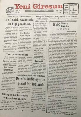 Yeni Giresun Gazetesi 2 Haziran 1990Giresun Belediyesi Sahil Yolunu Ağaçlandırıyor GZ30073 - 1