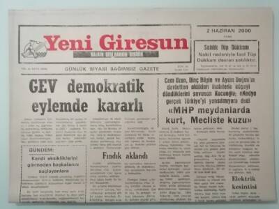 Yeni Giresun Gazetesi 2 Haziran 2000 İşsizlik Sigortası Başladı -GZ14799 - 1