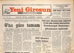 Yeni Giresun Gazetesi 2 Haziran 2003 - Telekom Yine Zam Yaptı GZ101762 - 2