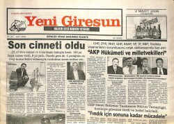 Yeni Giresun Gazetesi 2 Mart 2006 - Son Cinneti Oldu GZ101734 - 1