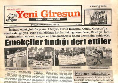 Yeni Giresun Gazetesi 2 Mayıs 2006 - Fatih Mehmet Kitapçı,Tamam mı Devam mı? GZ108623 - 1