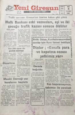 Yeni Giresun Gazetesi 2 Temmuz 1991 Dizdar Esnafa Para Ve Kapatma Cezası Yetkimiz Var GZ30357 - 1