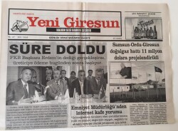 Yeni Giresun Gazetesi - 20 Mart 2006 - Samsun-Ordu-Giresun Doğalgaz Hattı 11 Milyon Dolara Projelendirildi GZ43674 - 1