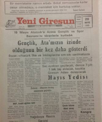 Yeni Giresun Gazetesi 20 Mayıs 1995 - MHP Kredili Eğitime Taktı GZ34658 - 1