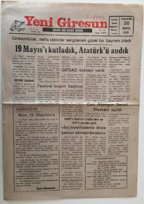 Yeni Giresun Gazetesi 20 Mayıs 1996 - 19 Mayısı Kutladık , Atatürkü Andık GZ28735 - 1