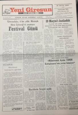 Yeni Giresun Gazetesi 20 Mayıs 2005 4 Bin Yıllık Mitolojik Aksu Geleneği GZ25667 - 1