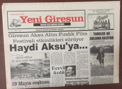 Yeni Giresun Gazetesi 20 Mayıs 2006 - Giresun Aksu Altın Fındık Festivali Etkinlikleri Sürüyor GZ6901 - 1