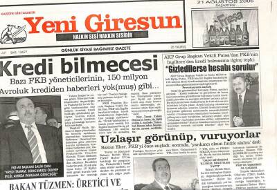 Yeni Giresun Gazetesi 21 Ağustos 2006 - Ümit TekeBaşarılı Olacağım GZ108606 - 1