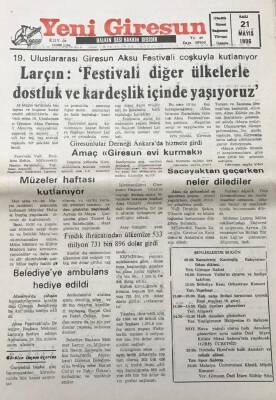 Yeni Giresun Gazetesi 21 Mayıs 1996 Giresunlular Derneği Ankarada Hizmete Girdi GZ30412 - 1