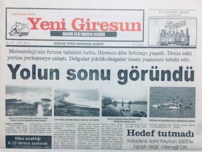 Yeni Giresun Gazetesi 21 Ocak 2006 - Yolun Sonu Göründü GZ41669 - 1